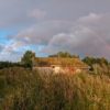 Regenbogen über dem Ferienhaus Huflattich